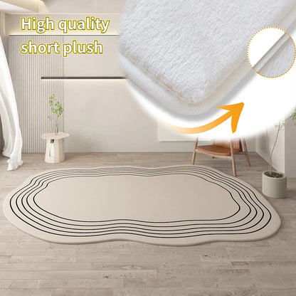 Irregular Oval Modern Nordic Rug