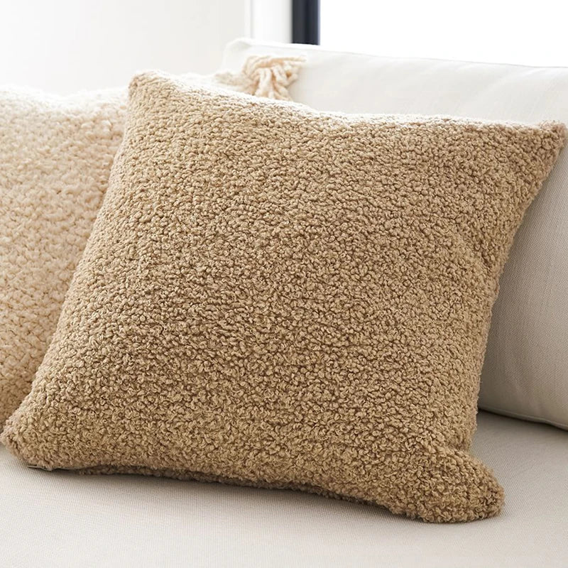 Boucle Throw Pillow Cover