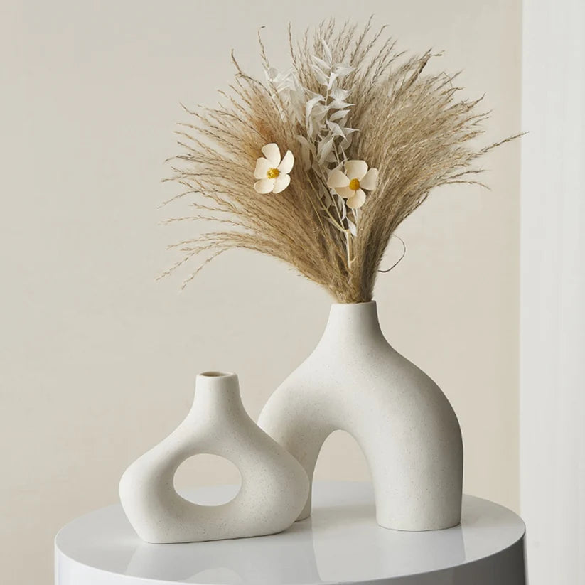 2pc Ceramic Vase Decor Set