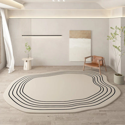 Irregular Oval Modern Nordic Rug